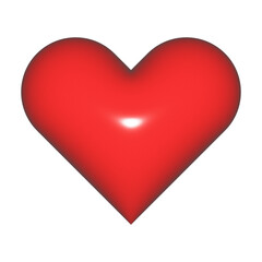 3D RED heart Love