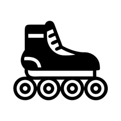 Inline Skate with Four Wheels Icon Design
