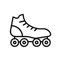 Inline Skate with Four Wheels Icon Design