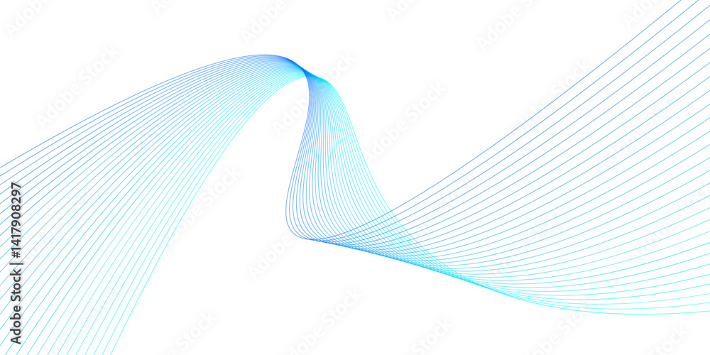 Poster gradient wave pattern on white