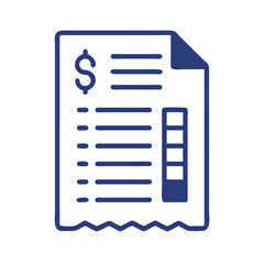 Invoice Sheet with Price Breakdown Icon Design