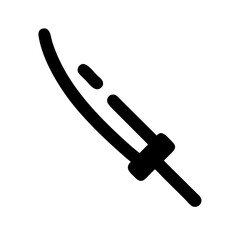 Katana Blade with Motion Lines Icon Design
