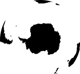 Earth globe silhouette transparent PNG. South Pole map silhouette. South Pole region earth globe map. Globe symbol. South Pole vector.