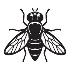 Persistent Horsefly silhouette, impossible to ignore – Horsefly illustration – Minimalist Horsefly vector – Insect silhouette

