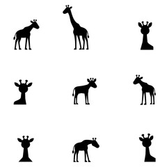horse silhouettes vector