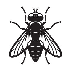 Stealthy Horsefly silhouette, approaching undetected – Horsefly illustration – Minimalist Horsefly vector – Insect silhouette

