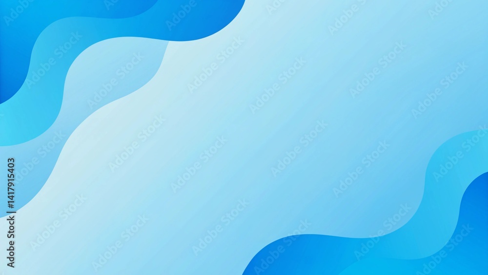 Fototapete abstract blue modern vector background with minimalist dynamic and smooth wave shapes abstract backg