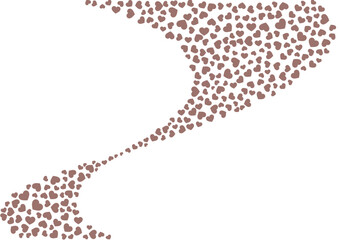 ハート柄の背景 茶系の単色 ハート