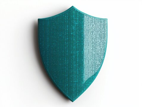 Abstract Shield layout Featuring Binary Code Patterns and Textures