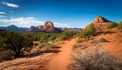 Selbstklebende Fototapeten Desert hiking trial at Sedona Arizona © Ava