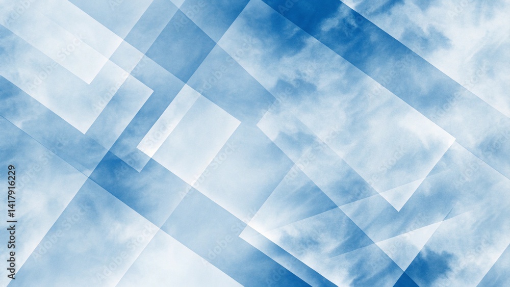 Poster Abstract blue modern background with minimalist dynamic and smooth wave shapes abstract background. Stylish flow lines, futuristic design, elegant curves, tech-inspired motion graphics