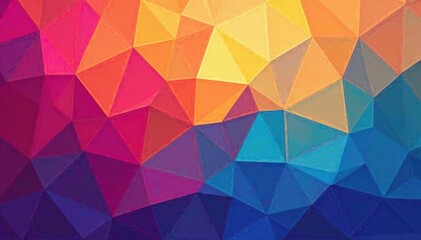 Obraz premium Geometric mosaic with vibrant color gradients, perfectly repeating, graphic, polygon