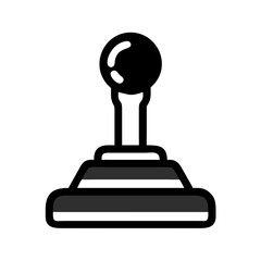 Manual Gear Stick with Shift Knob Icon Design