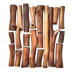 A Wooden Wall Art Piece Isola... on a transparent background
