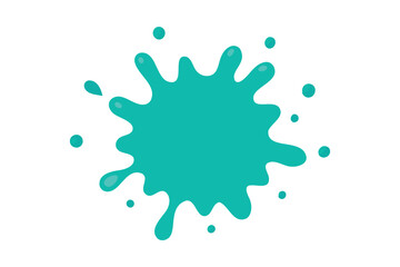 Fototapeta premium Turquoise paint splash vector