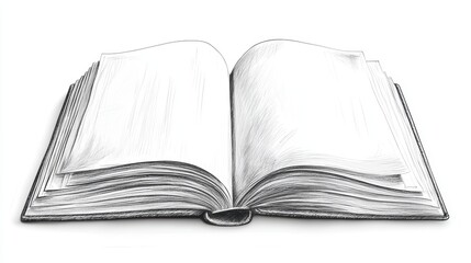 open book isolated on white background