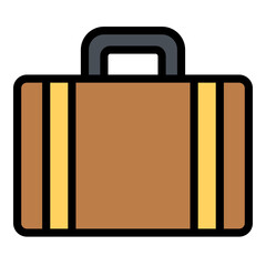 Travel suitcase icon vector illustration.