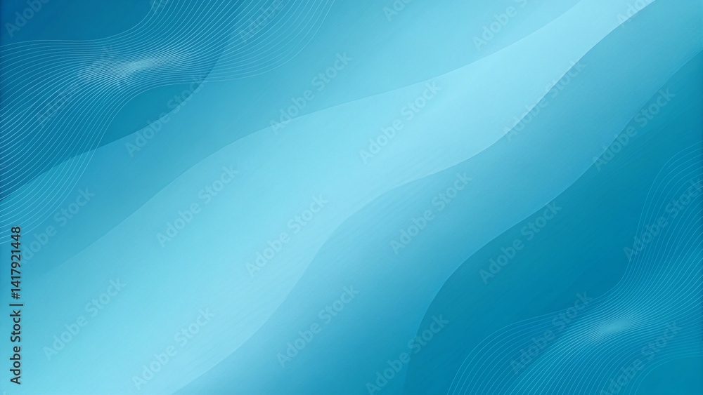 Poster abstract flowing wave background in teal with soft gradients and line patterns, smooth, elegant, mod