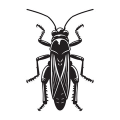 Powerful Locust silhouette, a tiny yet mighty force of nature – Locust illustration – Minimalist Locust vector – Insect silhouette

