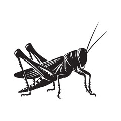 Fierce Locust silhouette, symbolizing swarms of unstoppable energy – Locust illustration – Minimalist Locust vector – Insect silhouette

