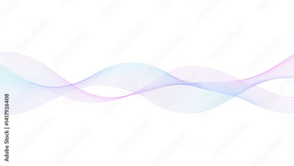 Aufkleber Abstract technology concept wave flow science connection futuristic colorful digital innovation background network particles motion design energy visualization