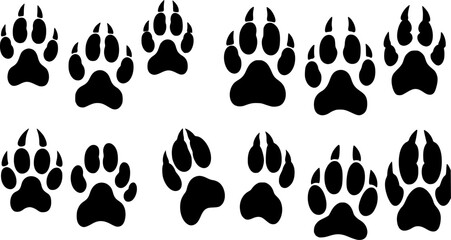 Fototapeta premium hand drawn doodle of animal footpri, Vector illustration