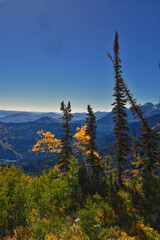 Box Elder Peak hiking views from trail, American Fork Canyon. Lone Peak, Mt Timpanogos, Wasatch...