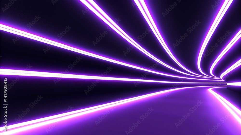 Aufkleber black purple abstract background with wavy lines and curves in the center of the image, with a black