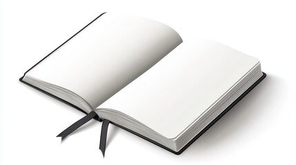 open book with blank pages