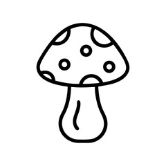 Mushroom with Spotted Cap Top Icon Design