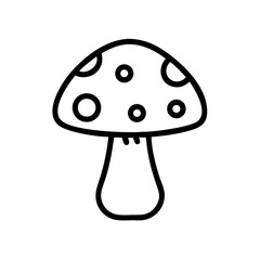 Obraz premium Mushroom with Spotted Cap Top Icon Design