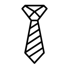Necktie with Diagonal Stripes Pattern Icon Design