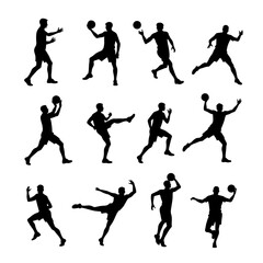 football players silhouettes