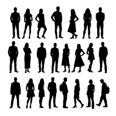 silhouettes of people