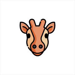 giraffe head isolated