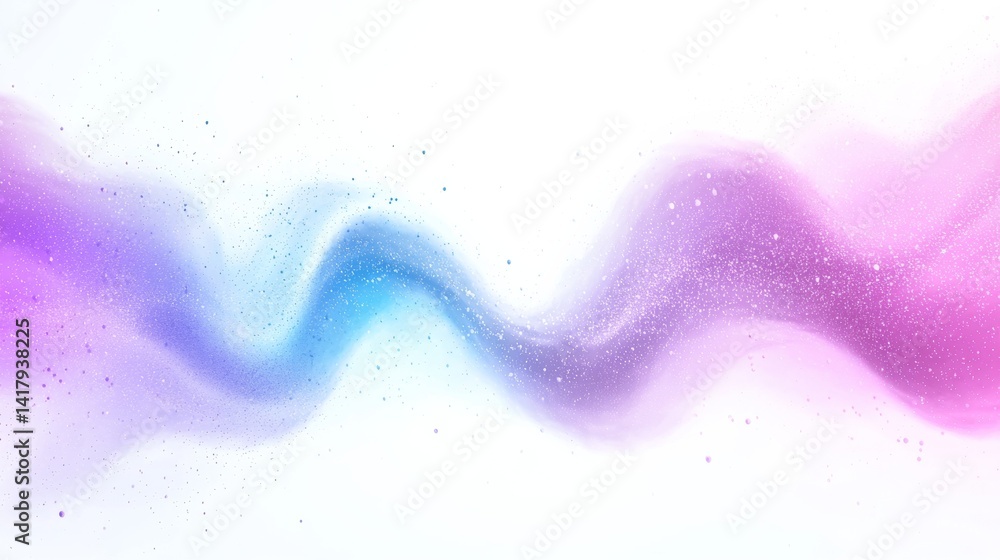 Aufkleber vibrant abstract swirl of purple and blue colors with sparkling elements creating movement and flow