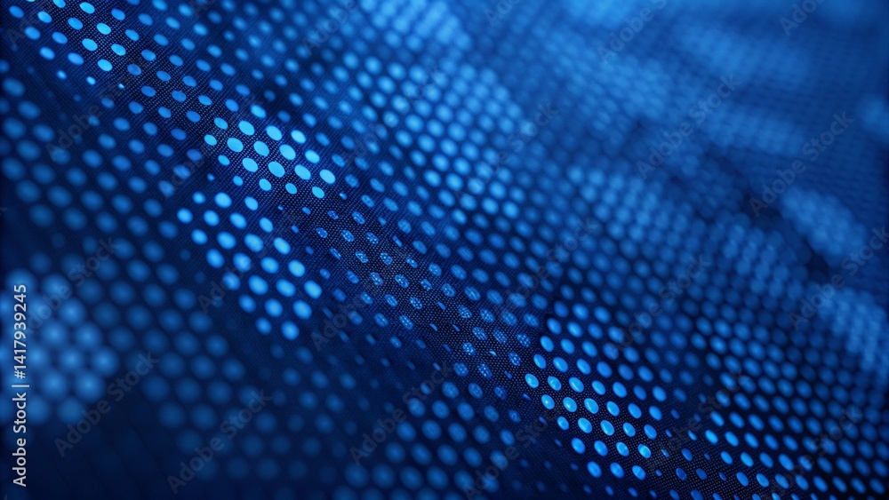 Aufkleber polished blue modern halftone background bold digital aesthetics image with futuristic texture, abst