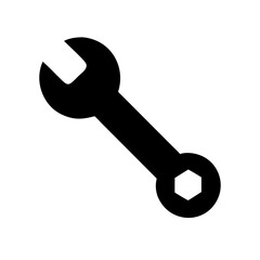 Open End Wrench Hand Tool Icon Design