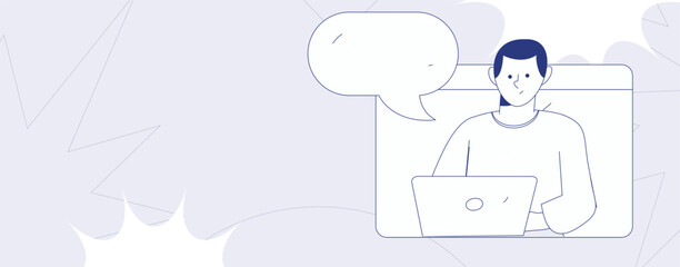 Flat vector illustration of business people operating work scene
