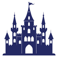 Obraz premium castle fortress silhouette icon
