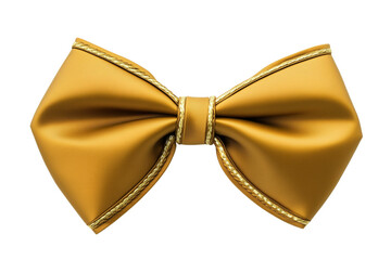 Set of a, A gold ribbon bow, isolated on a transparent background.