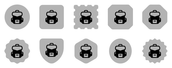 Editable backpack, bag, rucksack vector icon. . School, travel, hiking, backpacking. Part of a big icon set family. Perfect for web and app interfaces, presentations, infographics, etc