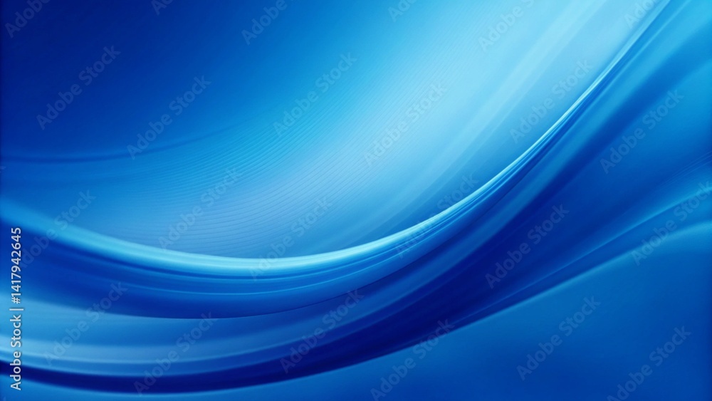 Aufkleber Smooth blue curve design blending with blurred lines creates a light blue gradient abstract banner background with ample copy space image, ideal for modern web headers or elegant presentations