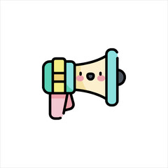 vector illustration of a hand holding a megaphone