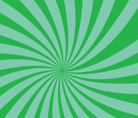 Bright green rays background. Comics, pop art style.