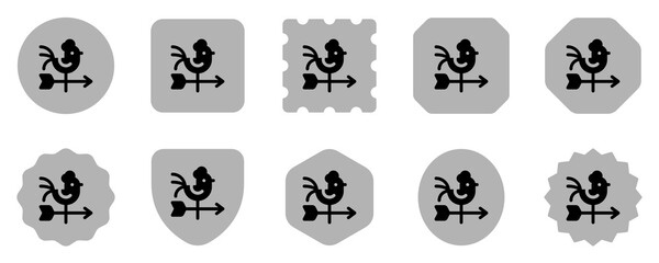 Editable weather vane vector icon. Farm, building, structure. Part of a big icon set family. Perfect for web and app interfaces, presentations, infographics, etc