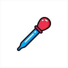 vector illustration of a red pencil