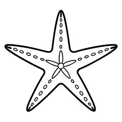 One-Line Art Starfish Vector Design
