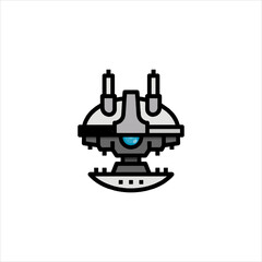 vector illustration of a steam locomotive