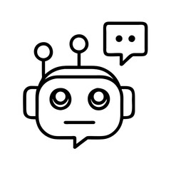 Robot chatbot ai artificial intelligence automation machine learning communication assistant icon vector